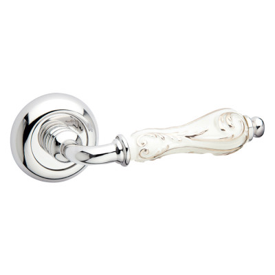 Дверная ручка Fimet Flora 147P/231C F04 White/Silver