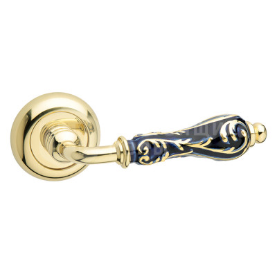 Дверная ручка Fimet Flora 147P/231C F01 Blue/Gold