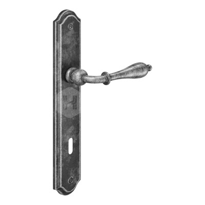 Дверная ручка на планке с отверстием под ключ буратино dnd Lirica 800P FAN