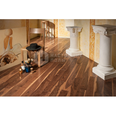 Паркетная доска Coswick Классическая 1361-3101 Американский Орех Натуральный Традишинал под лаком, 600-2100*190*15 мм