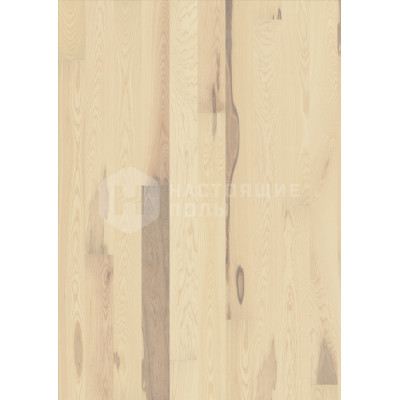 Паркетная доска Karelia Polar Ясень Кантри Арктик однополосный 138 мм