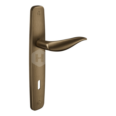 Дверная ручка на планке с отверстием под ключ буратино Art AR10P OGH