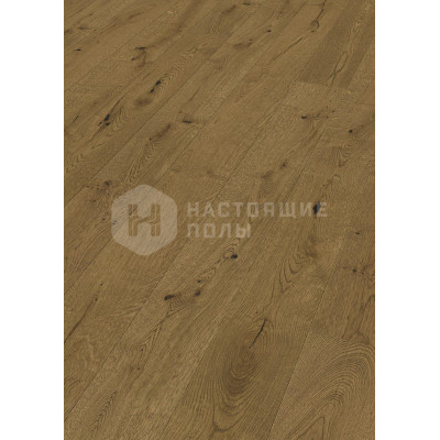 Паркетная доска Meister PD 400 Cottage 8554 Дуб Античный коричневый Аутентик брашированный под маслом