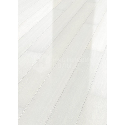 Паркетная доска Meister PD 400 Cottage 8560 Дуб Белый полярный Гармония брашированный под глянцевым лаком