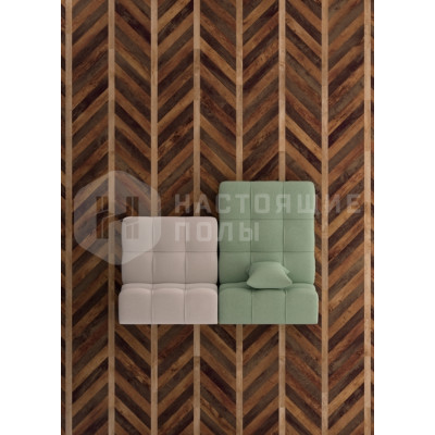 ПВХ плитка клеевая Moduleo Moods 107 Chevron Columns Dark 54852 Дуб Кантри + 54880 Дуб Кантри + 54991 Дуб Кантри