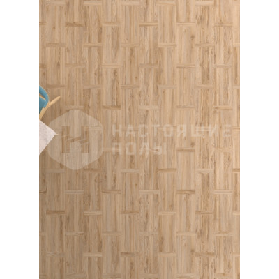 ПВХ плитка клеевая Moduleo Moods 125 Basket Weave Slim 22220 Дуб Блэкджек