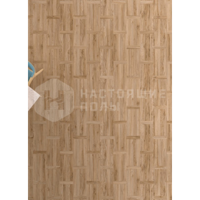ПВХ плитка клеевая Moduleo Moods 126 Basket Weave Slim 22229 Дуб Блэкджек