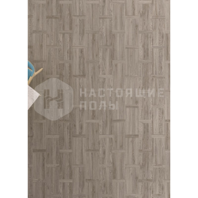 ПВХ плитка клеевая Moduleo Moods 127 Basket Weave Slim 22937 Дуб Блэкджек