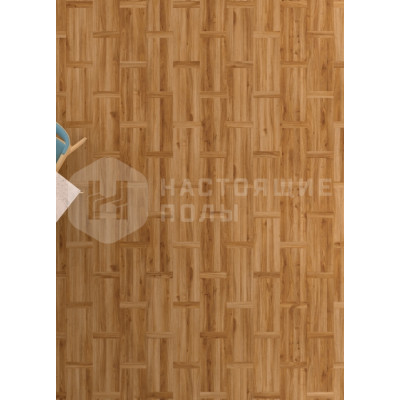 ПВХ плитка клеевая Moduleo Moods 129 Basket Weave Slim 24438 Дуб Классический