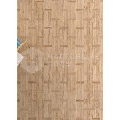 ПВХ плитка клеевая Moduleo Moods 134 Basket Weave Slim Soft 22220 Дуб Блэкджек + 22229 Дуб Блэкджек