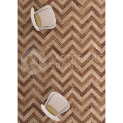 ПВХ плитка клеевая Moduleo Moods Parquetry 178 Herringbone Short Classic 54852 Дуб Кантри + 54880 Дуб Кантри