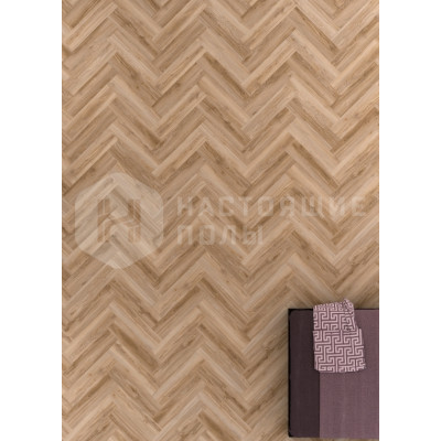 ПВХ плитка клеевая Moduleo Moods 187 Herringbone Medium Soft 22220 Дуб Блэкджек + 22229 Дуб Блэкджек