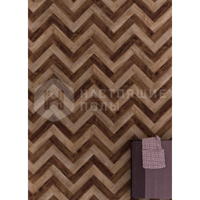 ПВХ плитка клеевая Moduleo Moods 189 Herringbone Medium Classic 54852 Дуб Кантри + 54880 Дуб Кантри