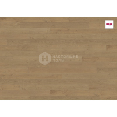 Паркетная доска Haro Parquet 535036 Дуб Пуро Каменный Маркант структурированный однополосный
