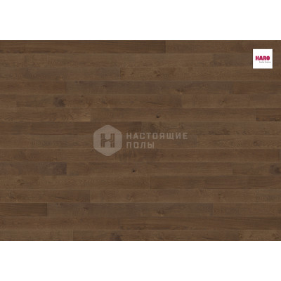 Паркетная доска Haro Parquet 535619 Дуб Пуро Земляной Маркант структурированный однополосный