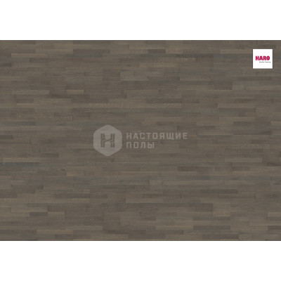 Паркетная доска Haro Parquet 534846 Дуб Пуро Вулкано Тренд структурированный трехполосный