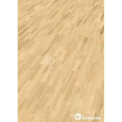 Паркетная доска Scheucher Parkett Woodflor 182 3-stripe Дуб Красный Натур матовый лак трехполосный, 2200*182*14 мм