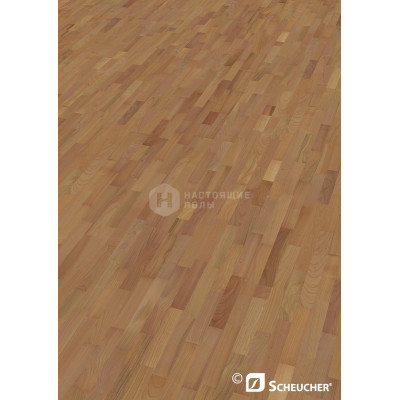 Паркетная доска Scheucher Parkett Woodflor 182 3-stripe Вишня Натур термообработанная под натуральным маслом трехполосный, 2200*182*14 мм