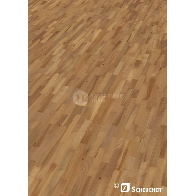 Паркетная доска Scheucher Parkett Woodflor 182 3-stripe Вишня Структур термообработанная под натуральным маслом трехполосный, 2200*182*14 мм