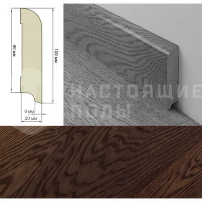 Шпонированный плинтус Coswick профиль №8 2100*100*20 мм Термодуб Натуральный Шпонированный плинтус Coswick профиль №8 2100*100*20 мм Термодуб Натуральный