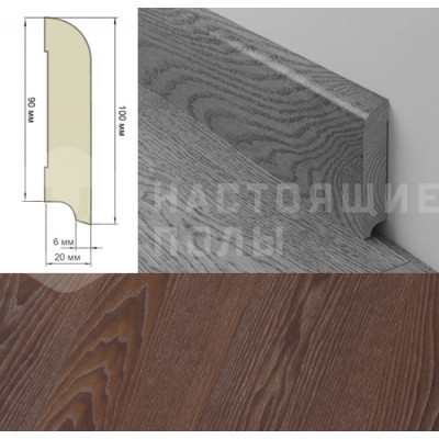 Шпонированный плинтус Coswick профиль №8 2100*100*20 мм Термоясень Эверест