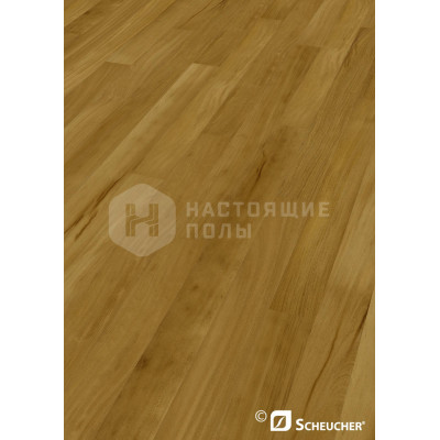 Паркетная доска Scheucher Parkett Woodflor 182 28440 Ироко полуматовый лак однополосный, 2200*182*14 мм