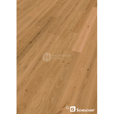 Паркетная доска Scheucher Parkett Woodflor 182 08999 Дуб Астиг полуматовый лак однополосный, 2200*182*14 мм
