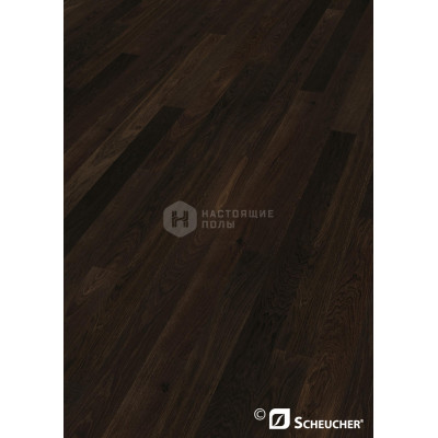 Паркетная доска Scheucher Parkett Woodflor 140 22163 Дуб Копченый Натур под натуральным маслом однополосный, 2200*140*14 мм