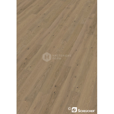 Паркетная доска Scheucher Parkett Woodflor 140 Valletta 22793 Дуб Астиг Силва брашированный под натуральным маслом однополосный, 2200*140*14 мм