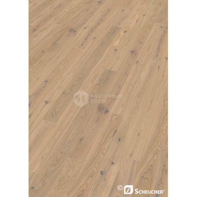 Паркетная доска Scheucher Parkett Woodflor 140 19802 Дуб Бьянка Кантри под натуральным маслом однополосный, 2200*140*14 мм