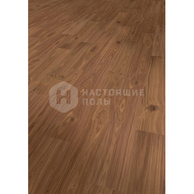 Шпонированная паркетная доска Tilo Nature Uno F1031 Американский Орех Alpin брашированный под маслом