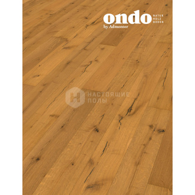Паркетная доска Ondo by Admonter OND152 Дуб Torge Vivid брашированный под маслом, 2000x158x13 мм
