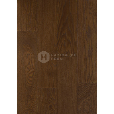Паркетная доска Hajnowka Parkett Дуб Dunkelbrawn Селект брашированный однополосный, 1150*148*12.5 мм
