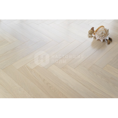 Паркет Елочка Coswick коллекция Английская елка 1140-1258 Дуб Белый иней Селект энд Бэттер шелковое масло, 647.7*107.95*12.7 мм