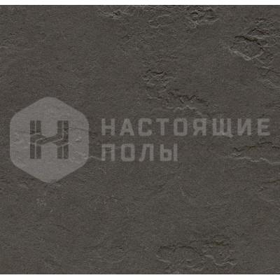 Натуральный линолеум рулонный Marmoleum Slate e370735 Highland black