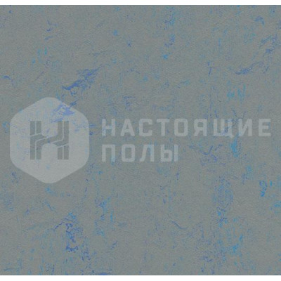 Натуральный линолеум рулонный Marmoleum Concrete 3734 Blue Shimmer