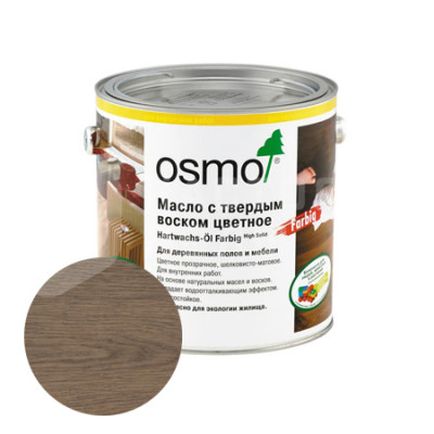 Масло с твердым воском цветное Osmo Hartwachs-Ol Fabrig 3074 Графит (0.125л)