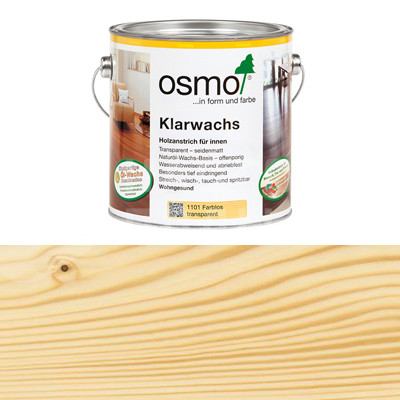 Масло с воском для твердых пород древесины Osmo Klarwachs 1101 Бесцветное шелковисто-матовое (0.75л)
