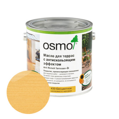 Масло для террасной доски с антискользящим эффектом Osmo Terrassen-Ole Anti-Rutch 430 Бесцветное (0.125л)