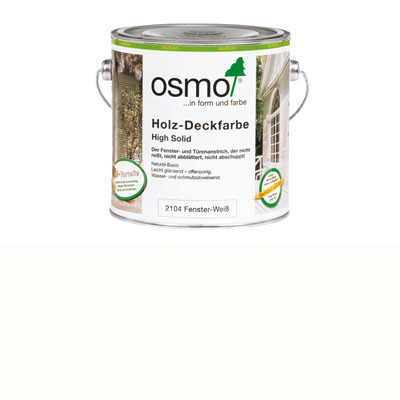 Краска для окон и двере Osmo Holz-Deckfarbe 2104 Белая (0.75л)