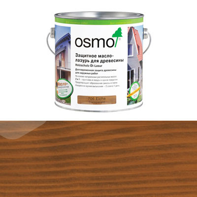 Защитное масло-лазурь для древесины Osmo Holzschutz Ol-Lasur 707 Орех (0.125л)