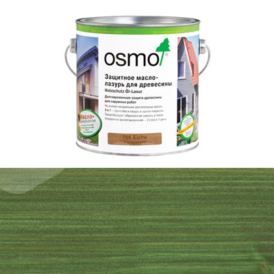 Защитное масло-лазурь для древесины Osmo Holzschutz Ol-Lasur 729 Темно-зеленое (0.125л)