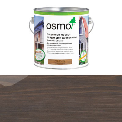 Защитное масло-лазурь для древесины Osmo Holzschutz Ol-Lasur 907 Серый кварц (0.125л)