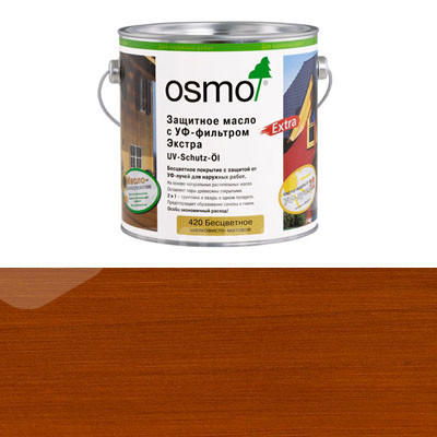 Защитное масло с УФ-фильтром Osmo UV Schutz Ol Extra 428 Кедр шелковисто-матовое (0.125л)