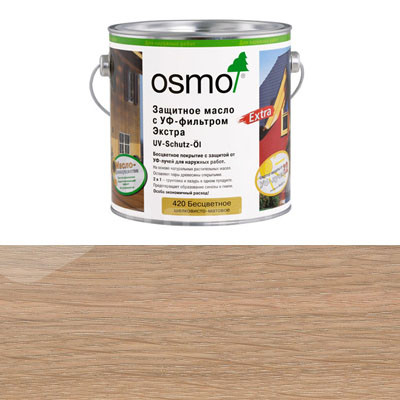 Защитное масло с УФ-фильтром Osmo UV Schutz Ol Extra 429 Натуральное шелковисто-матовое (0.75л)
