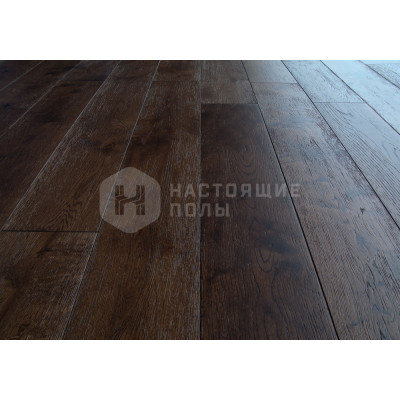Массивная доска Magestik Floor Дуб Бренди брашированный 125 мм