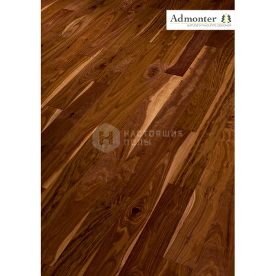 Паркетная доска Admonter Орех Американский, селекция Микс (Натур), шлифованный, 1745*110*14 мм