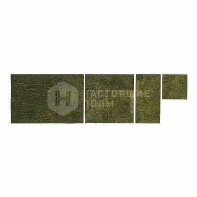 Декоративные панели Muratto Cork Bricks Grand MUCBGGRE1 Green, 300/200/100*200/100*14/11/7/4 мм