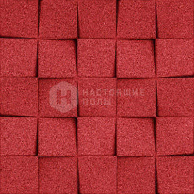 Декоративные панели Muratto Organic Blocks Minichock MUOBMIN06 Red, 248*248*24 мм