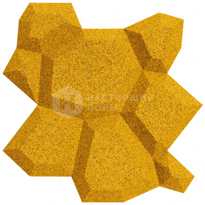 Декоративные панели Muratto Organic Blocks Beehive MUOBBEE03 Yellow, 248*180*20 мм